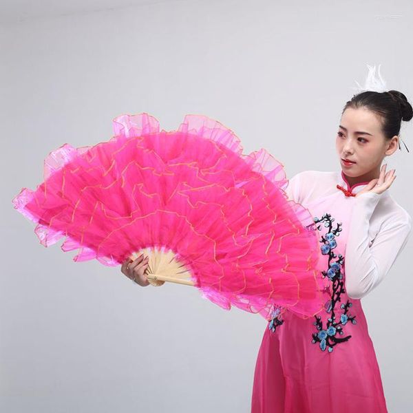 Vêtements de scène ventilateur de danse du ventre Style chinois chrétien 5 couches de fil pliant à la main mariage décoration de la maison artisanat d'art