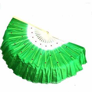 Stage Draag Belly Dance -fans voor kinderen Silk Veil Girl Student Multi Color Fan Beauty Professional Accessories10427