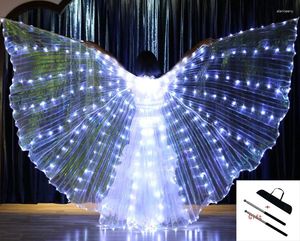 Stage Wear Danse du ventre LED Ailes Femmes Performance Fluorescent Papillon Isis Danse Bellydance Carnaval Costumes Spectacles