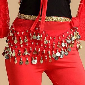 Stage Wear Belly Dance Practice Gold Coin Taille Chain Beginner Square Hip Scarf Performance Belt