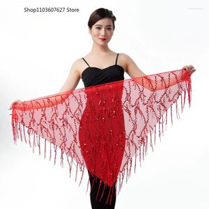 Scary Wear Dance Sequin Sequin Tassel Triangle Scarf Performance Performance Hip Taist Chain Clothing