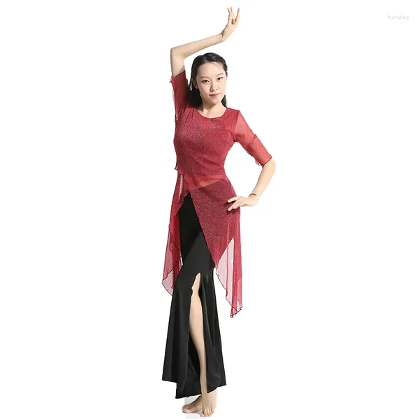 Stage Wear Belly Dance Top Longues Culottes Ensemble Halloween Outfit Pratique Vêtements Sexy Femmes Costume Performance Moderne Costume Oriental