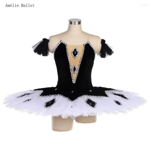 Stage Wear BLL538 Corsage en velours noir avec tulle rigide Tutu Ballet pré-professionnel GirlsWomen Performance ou compétition
