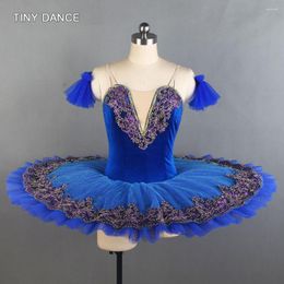Stage Wear Blue Bird Professional Ballet Dance Tutu -jurk Stijf Tule Ballerina Kostuum klassieke pannenkoektutus Bll089