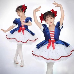 Stage Wear Bleu Couleur Filles Robe de ballet Enfants Classique Professionnel Tutu Rouge Swan Lake Ballerina Party Costumes de danse