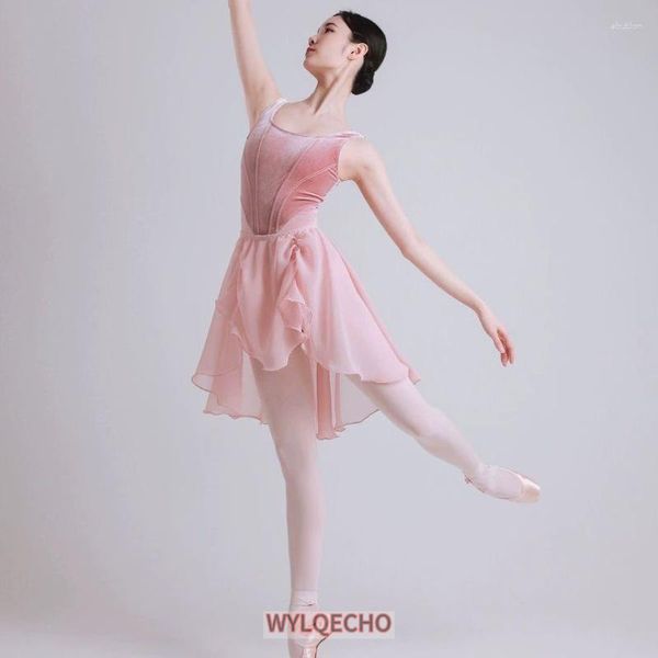 Stage Wear Body Suit Collants Ballet Danse Femme Velours Professeur Exercice Spécial Gymnastique Adulte Une Pièce
