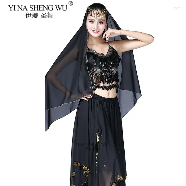 Stage Wear Bollywood Vêtements de danse Ensemble Egypte Femmes Costumes de danse du ventre Performances 3pcs / Set (Top Jupe Voile)