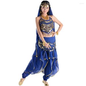 Desgaste de la etapa Bollywood Egipto Cadenas del vientre para las mujeres Bailando Top Bufanda de la cadera Conjunto de traje de baile Accesorios Danza Del Vientre