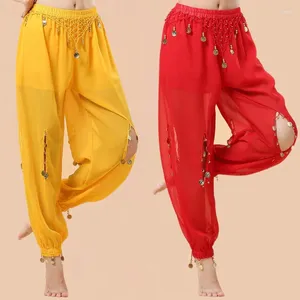 Stage Draag Bollywood Oosterse buikdans Kostuums Professionele vrouwen Volwassen kleding Sari India Arabian Harem Tribal Pants Dancing