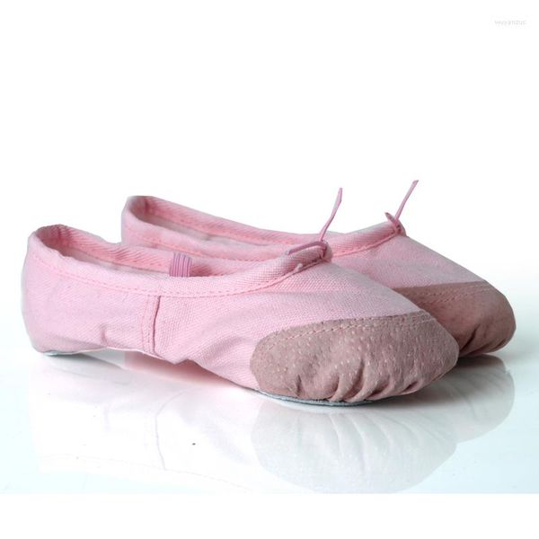 Escenario desgaste niño y adulto ballet pointe zapatos de baile lienzo zapatillas planas bailarina niños niñas gimnasia mujeres
