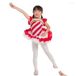 Stage Wear Child Red Sequin Ballet Tutu Kids Professional Dance Dress Gallerina Ballerina Fiesta de disfraces/Competencia Drop del Dhrum