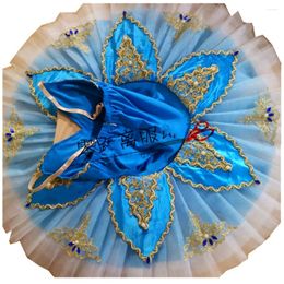 Stage Draag kinderballetkostuums meisjes tafel tutu rok schoonheid romantisch blauw