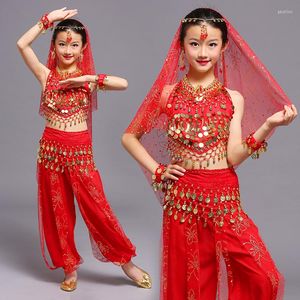 Vêtements de scène danse du ventre pour enfants Costumes de compétition de Performance professionnelle costume enfants danse orientale performante H4585