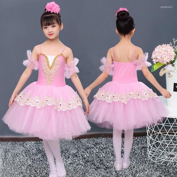 Stage Wear Enfants Swan Lake Ballet Tutu Jupe Performance Costume Puffy Dance Dress Pour Princesse