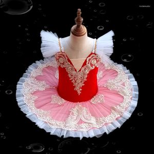 Etapa desgaste niños # 39; s ballet tutu pequeño cisne danza práctica ropa pettiskirt gasa falda niñas princesa vestido trajes