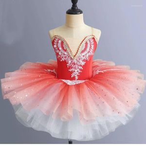 Stage Wear Children Ballerina Dress Kids Sequined Modern Dance Tutu Girls Jazz Outfits Performance Ballet