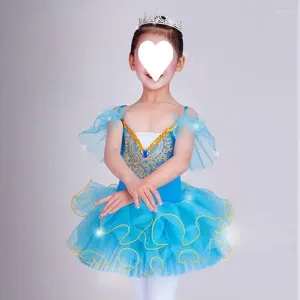 Etapa desgaste niños ballet rendimiento vestido niñas exquisita hermosa danza princesa gasa tutu vestido de bola pettiskirt