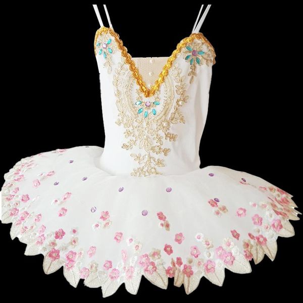 Desgaste de la etapa Niños Ballet Performance Swan Lake Show Tutu Dress Camisole Adulto Falda de gasa