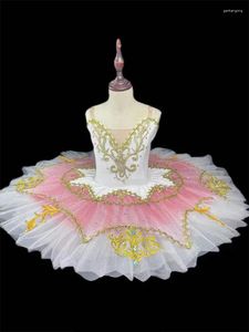 Etapa desgaste niños ballet falda tutú para niñas vestido profesional mujeres adultos rendimiento ropa cisne lago traje bailarina