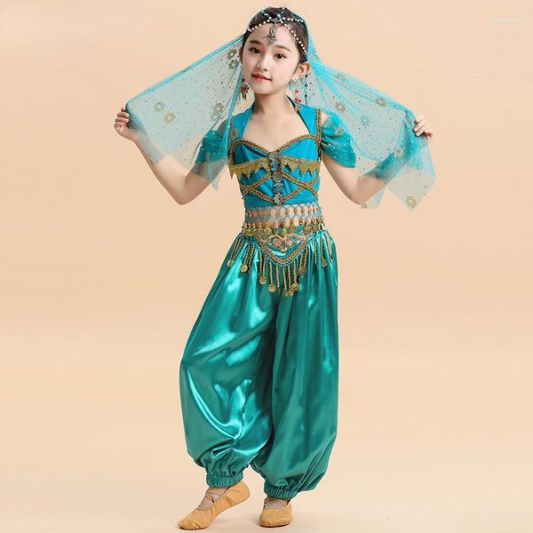 Stage Wear Enfants Bellydance Performance Costume de danse du ventre professionnel Bollywood Robe de danse orientale égyptienne