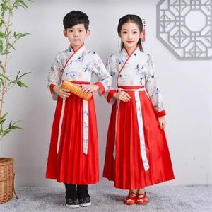 Stage Wear Enfants Chinois Traditionnel Étudiant Nation Costume De Danse Enfants Garçon Ancien Hanfu Tenue Enfant Filles Orient Cosplay 90