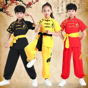 Stage Wear Enfants Chinois Traditionnel Wushu Vêtements Ensemble Enfants Performance Arts Martiaux Uniforme Tai Chi Costume