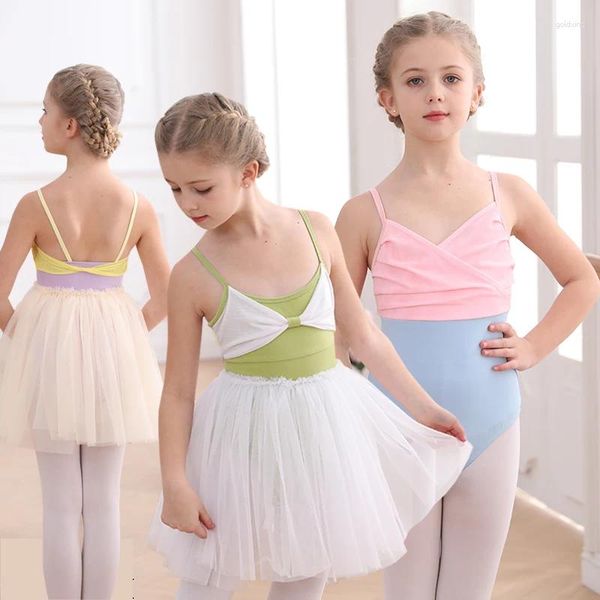 Etapa desgaste ropa de ballet para niños danza clásica niña leotardo traje de rendimiento