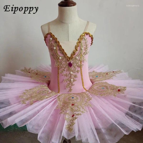 Portez des costumes de ballet pour enfants Swan Lake Girls, Little Tutu Tutu Tutu Jirt Sequin Sling Tulle Dance