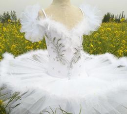 Scary Wear Child's Ballet Dance Robe Performance Costume Little Swan Jirt Jiron Girls 'Sling Tutu Pettishirt