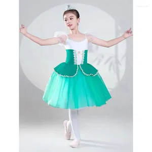 Performance de robe de gaze de ballet de porte pour enfants Little Swan Fluffy Princess 1er juin