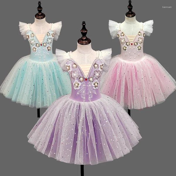 Jupe de ballet de ballet pour enfants Dance 'Dance Sequin Robe Collective Progrut Performance Clothing