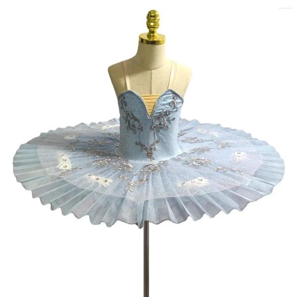 Stage Wear Enfants Blue Bird Ballet Robe Performance Filles Puffy Tutu Jupe Vêtements Professionnels