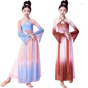 Vêtements de scène de danse classique pour enfants vêtements élégants en chine formation folklorique filles ventilateur ancien