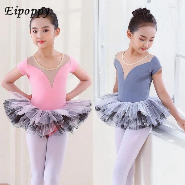 Portez des vêtements de danse pour enfants Pratique des filles automne et hiver jupe de ballet à manches longues à manches chinoises chinoises