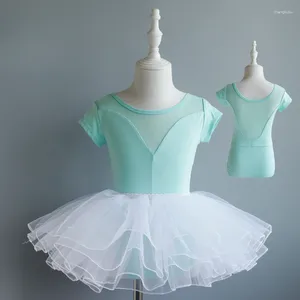 Portez des vêtements de danse pour enfants Pratique des filles Summer Ballet ethnique moelleuse