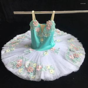 Escenario ropa para niños bailar de flores tutú falda ballet vestido de cisne el lago del lago tragamonedas de danza del vientre