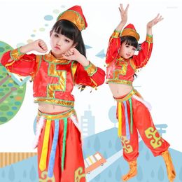 Stage Wear Costumes de performance des prairies pour enfants pour le 1er juin Danse d'équitation mongole ethnique