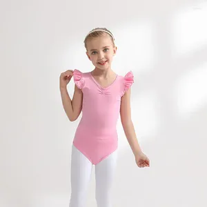 Portez des costumes de gymnastique pour enfants Bodys Bodys de ballet de ballet Coton Coton Toddler Criss Cross Cross Skating Princess Terrard