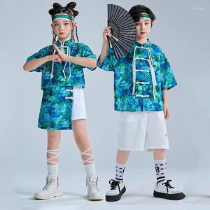 Stage Wear Enfants Jazz Dance Cheerleading Performance Costume Chinois Style Filles Hanfu Anciens Garçons Hip Hop Vêtements DQS13967