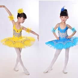 Etapa desgaste niños cisne lago ballet traje niños bailarina vestido gimnasia leotardo danza para niñas tutú falda ropa