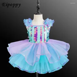 Scène porte des enfants tutu ballet danse robe professionnelle girls enfants ballerine costume paillettes de performance de vêtements de gâteau jupe