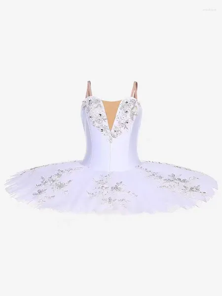 Stage Wear Children Tutu Tutu Competencia White Swan Performance Profesional Lago Lake Pompous Adult Ballet