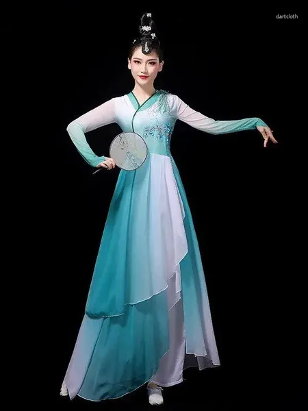 Stage Wear Costumes de danse classique chinoise Vêtements de test d'art Robe de rime corporelle Changer progressivement de couleur Femmes élégantes