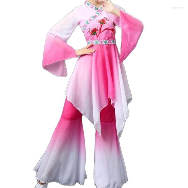 Usure de scène vêtements de danse de parapluie folklorique chinois Costume ancien Hanfu Performance classique traditionnelle