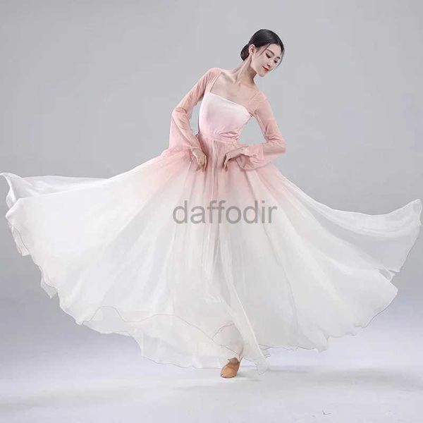 Wear Stage Style chinois Hanfu Costumes de danse classiques Elegant Folk Yangko Clothing Suits de pratique Modern Dance Wear Elegant Performance D240425