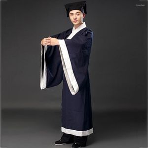 Stage Draag Chinees Traditional Tang Suit Hanfu Lange jurk voor man Volle mouw Men Robe Performance Film TV Cosplay Kostuum