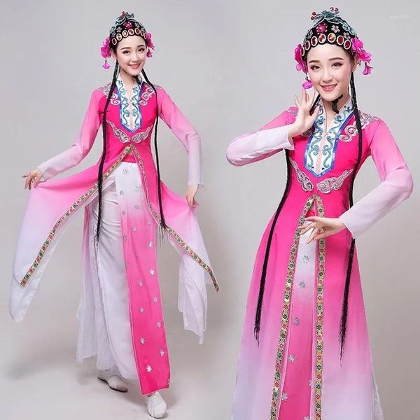 Escenario desgaste chino yangko danza traje vestido de lujo para espectáculo trajes de danse espagnol mujeres tradicional nacional