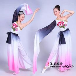STAGE Costume de danse classique Femelle Yangko Single Single Sheeve Chinese Style National
