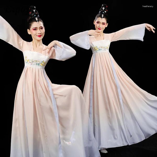 STAGE WARS Costume de danse classique Femme Elegant Beauty Singing Group Style chinois Han Tang Fan