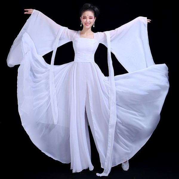 Etapa desgaste clásico hanfu yangko danza ropa china elegante folk traje fan tradicional oriental dressstage